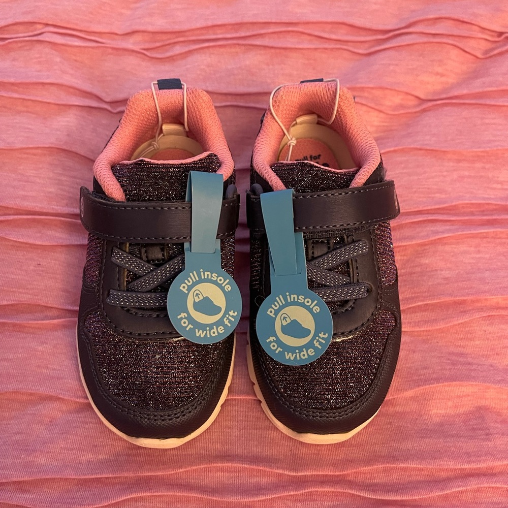 Stride Rite Blue Shimmer & Pink Sneakers